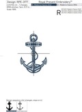 Two anchors Machine Embroidery Designs