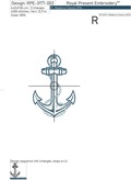 Two anchors Machine Embroidery Designs