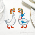 Two beautiful Geese Machine Embroidery Designs