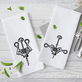 Two corkscrews Machine Embroidery Desigs - 5 sizes