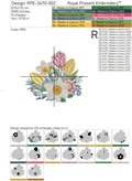 Two spring bouquets Machine Embroidery Designs - 3 sizes