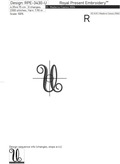 U Monogram Machine Embroidery Design - 2 sizes
