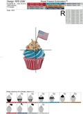 USA Flag Cupcake - 4 sizes