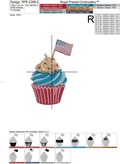 USA Flag Cupcake - 4 sizes