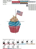 USA Flag Cupcake - 4 sizes