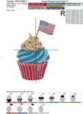 USA Flag Cupcake - 4 sizes