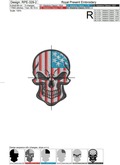 USA Flag Skull