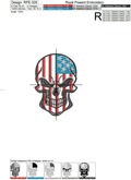 USA Flag Skull