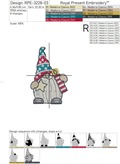 USA Patriotic Gnomes Machine Embroidery Designs