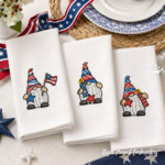 Set de motifs de broderie machine USA Patriotic Gnomes