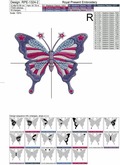 Butterfly USA flag - 2 sizes