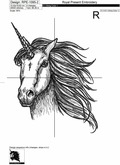 Unicorn like a sketch - 4 sizes
