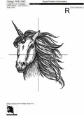 Unicorn like a sketch - 4 sizes
