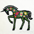 Unicorn Moravian folk ornaments Applique - 4 sizes