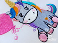 Unicorn with balloon - 2 sizes