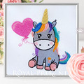 Unicorn with balloon - 2 sizes