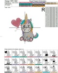 Unicorn with balloon - 2 sizes