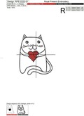 Valentine Cats Two Machine Embroidery Designs