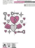 Valentine's Day Ornament Machine Embroidery Designs