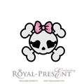 Very cute Skull with bow Free Machine Embroidery Design