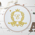 Vignette with crown Free Machine Embroidery Design - 2 sizes