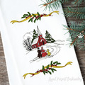 Vintage Christmas Scene Set - 4 sizes
