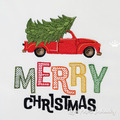 Vintage Christmas Truck Machine Embroidery Design - 7 sizes