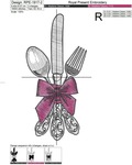 Vintage Cutlery Machine embroidery design - 3 sizes