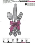 Vintage Cutlery Machine embroidery design - 3 sizes
