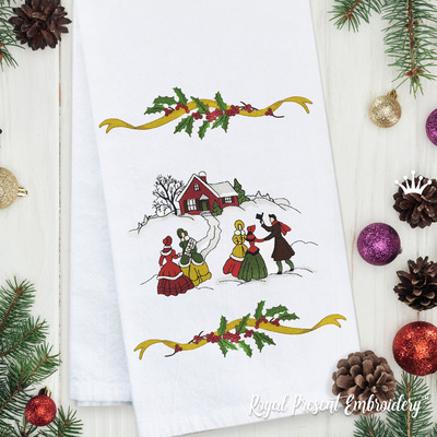Vintage Winter Scene Set