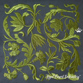 Vintage floral decor Machine Embroidery Design