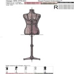 Vintage Sewing Mannequins Machine Embroidery Design Set - 6 sizes