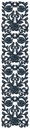 Vintage ornate border Machine Embroidery Design - 2 sizes