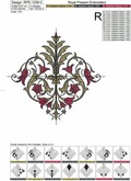 Vintage pattern Embroidery Design  - 3 sizes