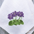 Violet flowers machine embroidery design