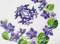 Violets Frame Machine Embroidery Design - 3 sizes