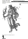 Virgo zodiac sign Machine Embroidery Design - 6 sizes