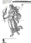 Virgo zodiac sign Machine Embroidery Design - 6 sizes