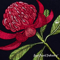 Waratah Flower Machine Embroidery Design - 5 sizes