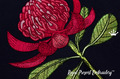 Waratah Flower Machine Embroidery Design - 5 sizes