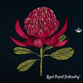Waratah Flower Machine Embroidery Design - 5 sizes