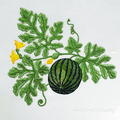 Watermelon Corner Machine Embroidery Design - 2 sizes
