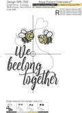 We belong together Inscription Machine Embroidery Design - 5 sizes