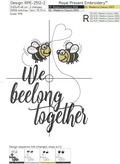 We belong together Inscription Machine Embroidery Design - 5 sizes