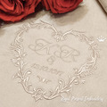 Wedding Monogram Blank Machine Embroidery Design in 10 sizes