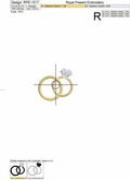 Wedding Rings Machine Embroidery Design - 2 sizes