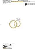Wedding Rings Machine Embroidery Design - 2 sizes