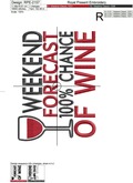 Weekend forecast chance of wine Quote Machine Embroidery Design - 2 sizes