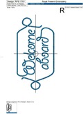 Welcome aboard inscription machine embroidery design - 7 sizes