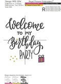 Welcome to my Birthday Party Machine Embroidery Design - 3 sizes